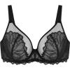 imageHSIA Minimizer Bras for Women Full Coverage Embroidered Bras Plus Size Bra for Heavy Breasts Unlined Bra with UnderwireBlack Deep
