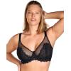 imageHSIA Minimizer Bras for Women Full Coverage Embroidered Bras Plus Size Bra for Heavy Breasts Unlined Bra with UnderwireBlack Deep