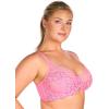 imageHSIA Minimizer Bras for Women Full Coverage Embroidered Bras Plus Size Bra for Heavy Breasts Unlined Bra with UnderwireGeranium Pink