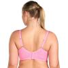 imageHSIA Minimizer Bras for Women Full Coverage Embroidered Bras Plus Size Bra for Heavy Breasts Unlined Bra with UnderwireGeranium Pink