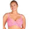 imageHSIA Minimizer Bras for Women Full Coverage Embroidered Bras Plus Size Bra for Heavy Breasts Unlined Bra with UnderwireGeranium Pink