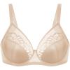 imageHSIA Minimizer Bras for Women Full Coverage Embroidered Bras Plus Size Bra for Heavy Breasts Unlined Bra with UnderwireLight Beige