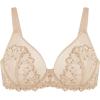 imageHSIA Minimizer Bras for Women Full Coverage Embroidered Bras Plus Size Bra for Heavy Breasts Unlined Bra with UnderwireWarm Beige