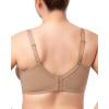 imageHSIA Minimizer Bras for Women Large Bust Full Coverage Lace Plus Size Bra  Mermaid ScalesBeige Brown