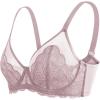 imageHSIA Minimizer Bras for Women Large Bust Full Coverage Lace Plus Size Bra  Mermaid ScalesBrown Purple