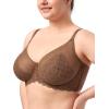 imageHSIA Minimizer Bras for Women Large Bust Full Coverage Lace Plus Size Bra  Mermaid ScalesCoffee Brown
