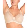 imageHSIA Minimizer Bras for Women Large Bust Full Coverage Lace Plus Size Bra  Mermaid ScalesLight Beige