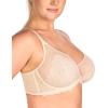 imageHSIA Minimizer Bras for Women Large Bust Full Coverage Lace Plus Size Bra  Mermaid ScalesLight Beige