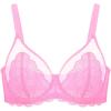 imageHSIA Minimizer Bras for Women Large Bust Full Coverage Lace Plus Size Bra  Mermaid ScalesMedium Pink