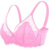 imageHSIA Minimizer Bras for Women Large Bust Full Coverage Lace Plus Size Bra  Mermaid ScalesMedium Pink