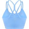 imageHSIA Sports Bras for Women Strappy Criss Cross Back Medium Support Yoga Crop Top with Removable Padded CupStill Water Blue