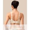 imageHSIA Wireless Tshirt Bras for Women Push Up Seamless Full Coverage Bralette No Wire Everyday Comfort BraBeige