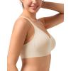 imageHSIA Wireless Tshirt Bras for Women Push Up Seamless Full Coverage Bralette No Wire Everyday Comfort BraBeige