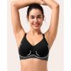 imageHSIA Wireless Tshirt Bras for Women Push Up Seamless Full Coverage Bralette No Wire Everyday Comfort BraBlack