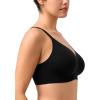 imageHSIA Wireless Tshirt Bras for Women Push Up Seamless Full Coverage Bralette No Wire Everyday Comfort BraBlack