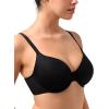 imageHSIA Wireless Tshirt Bras for Women Push Up Seamless Full Coverage Bralette No Wire Everyday Comfort BraLight Black