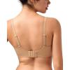 imageHSIA Wireless Tshirt Bras for Women Push Up Seamless Full Coverage Bralette No Wire Everyday Comfort BraWarm Beige