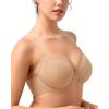 imageHSIA Wireless Tshirt Bras for Women Push Up Seamless Full Coverage Bralette No Wire Everyday Comfort BraWarm Beige