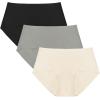 imageHSIA Womens Underwear Bikini Panties Lace Soft Hipster Panty Ladies Stretch Full Briefs 3XLBlackbeigegray