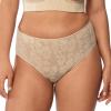 imageHSIA Womens Underwear Bikini Panties Lace Soft Hipster Panty Ladies Stretch Full Briefs 3XLNatural Nudeblack