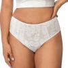 imageHSIA Womens Underwear Bikini Panties Lace Soft Hipster Panty Ladies Stretch Full Briefs 3XLNatural Nudewhite