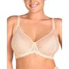 imageHSIA Minimizer Bras for Women Large Bust Full Coverage Lace Plus Size Bra  Mermaid ScalesLight Beige