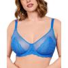 imageHSIA Minimizer Bras for Women Large Bust Full Coverage Lace Plus Size Bra  Mermaid ScalesMarine Blue