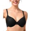 imageHSIA Wireless Tshirt Bras for Women Push Up Seamless Full Coverage Bralette No Wire Everyday Comfort BraLight Black