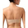 imagesongful by HSIA Strapless Bras for Women Push Up Wireless NonSlip Seamless Plunge Bandeau Bras with MultiWay StrapsBeige