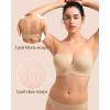 imagesongful by HSIA Strapless Bras for Women Push Up Wireless NonSlip Seamless Plunge Bandeau Bras with MultiWay StrapsBeige