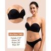 imagesongful by HSIA Strapless Bras for Women Push Up Wireless NonSlip Seamless Plunge Bandeau Bras with MultiWay StrapsBlack