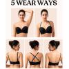 imagesongful by HSIA Strapless Bras for Women Push Up Wireless NonSlip Seamless Plunge Bandeau Bras with MultiWay StrapsBlack