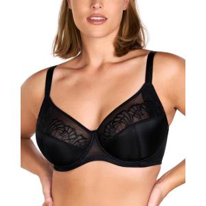 imageHSIA Minimizer Bras for Women Full Coverage Embroidered Bras Plus Size Bra for Heavy Breasts Unlined Bra with UnderwireBlack