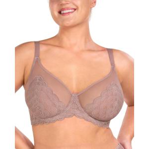 imageHSIA Minimizer Bras for Women Large Bust Full Coverage Lace Plus Size Bra  Mermaid ScalesBrown Purple