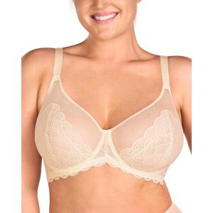 imageHSIA Minimizer Bras for Women Large Bust Full Coverage Lace Plus Size Bra  Mermaid ScalesLight Beige