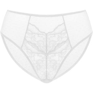 imageHSIA Womens Underwear Bikini Panties Lace Soft Hipster Panty Ladies Stretch Full Briefs 3XLWhite