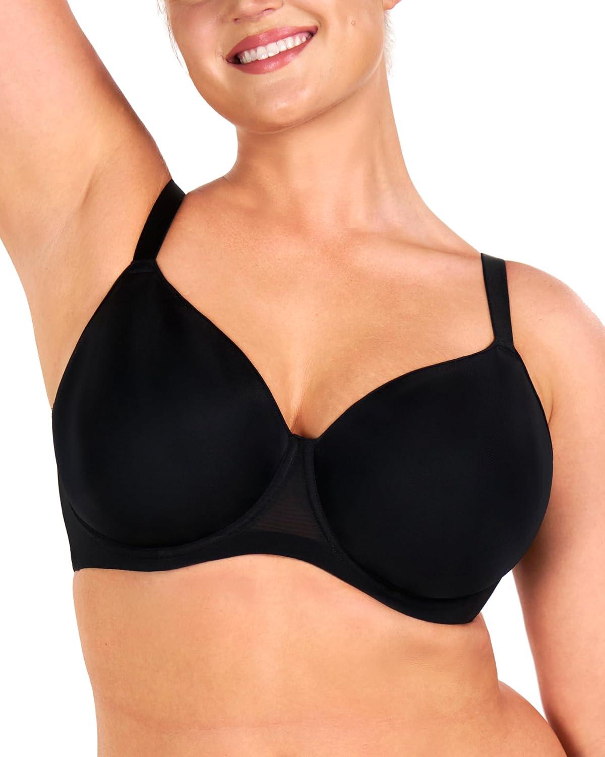imageHSIA Minimizer Bras for Women Full Coverage Comfort Supportive Bra for Big BustBlack