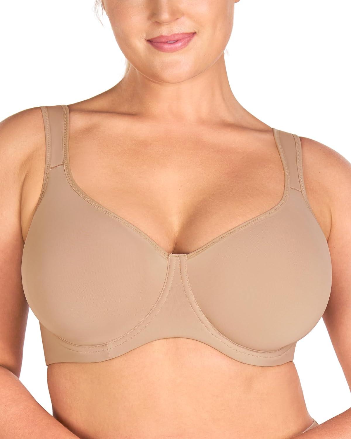 imageHSIA Minimizer Bras for Women Full Coverage Comfort Supportive Bra for Big BustShifting Sand