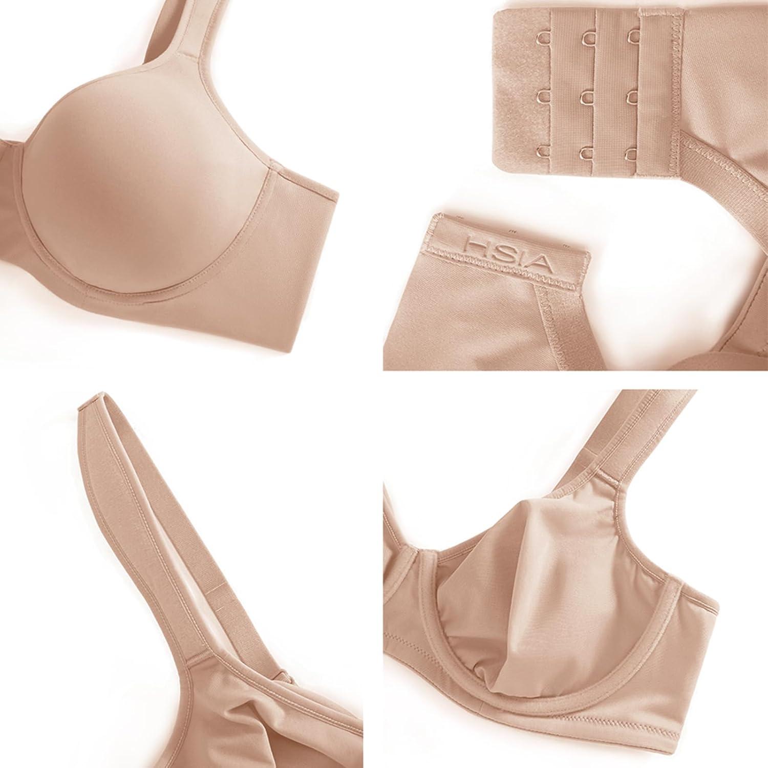 imageHSIA Minimizer Bras for Women Full Coverage Comfort Supportive Bra for Big BustTaupe Beige