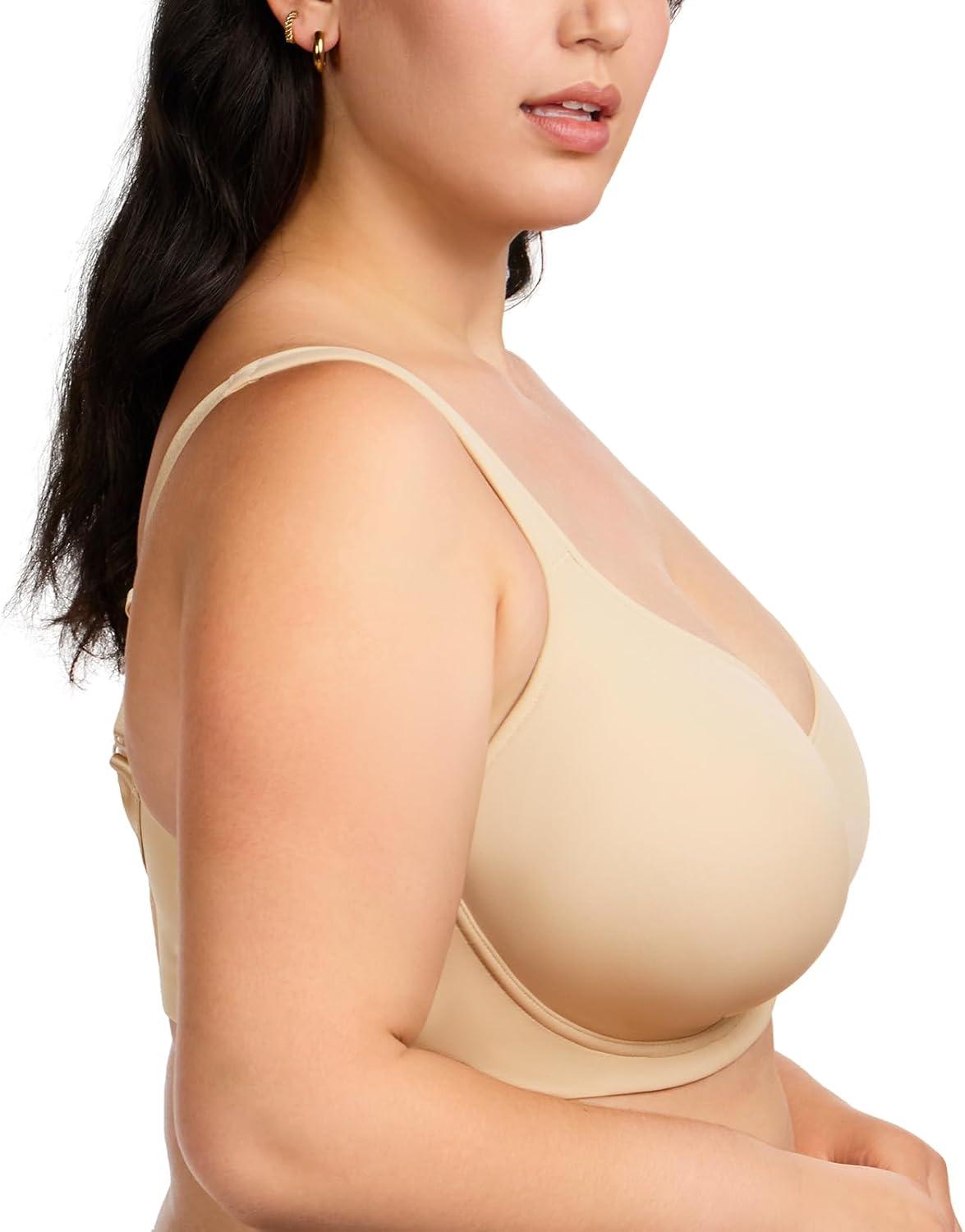 imageHSIA Minimizer Bras for Women Full Coverage Comfort Supportive Bra for Big BustUnlined Beige