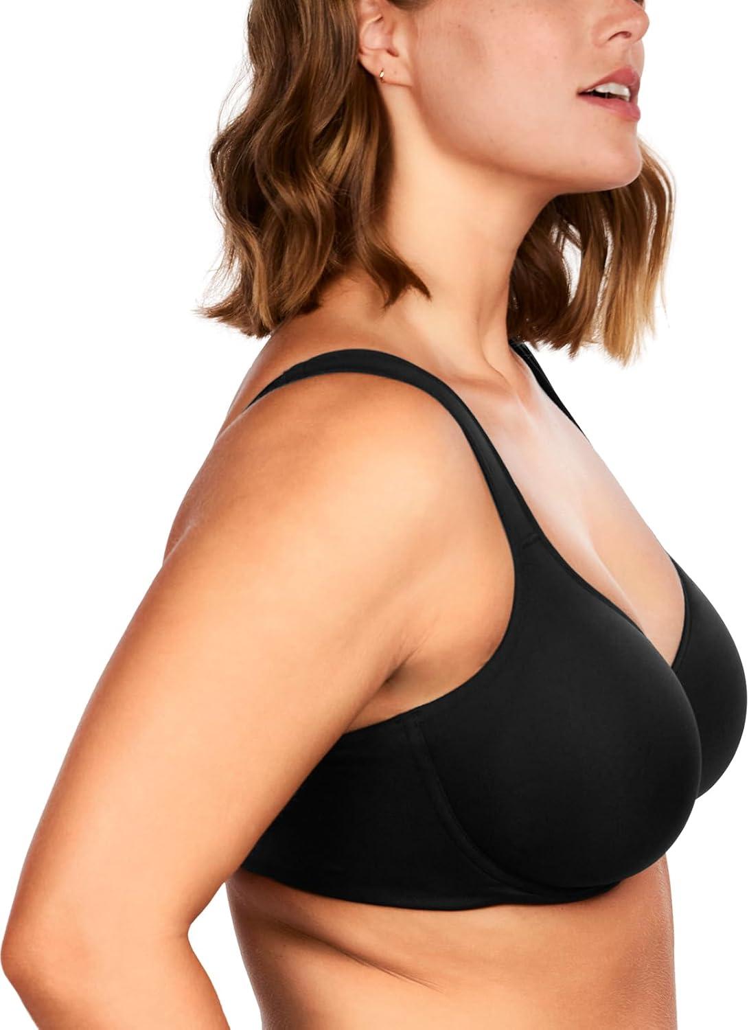 imageHSIA Minimizer Bras for Women Full Coverage Comfort Supportive Bra for Big BustUnlined Black