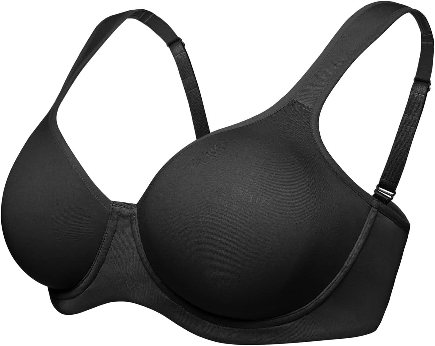 imageHSIA Minimizer Bras for Women Full Coverage Comfort Supportive Bra for Big BustUnlined Black
