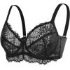 imageHSIA Minimizer Bra for Women  Plus Size Full Coverage Lace Bra with Underwire Non PaddedBlack