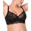 imageHSIA Minimizer Bra for Women  Plus Size Full Coverage Lace Bra with Underwire Non PaddedBlack