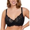imageHSIA Minimizer Bra for Women  Plus Size Full Coverage Lace Bra with Underwire Non PaddedBlack