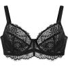 imageHSIA Minimizer Bra for Women  Plus Size Full Coverage Lace Bra with Underwire Non PaddedBlack