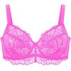 imageHSIA Minimizer Bra for Women  Plus Size Full Coverage Lace Bra with Underwire Non PaddedHot Pink