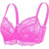 imageHSIA Minimizer Bra for Women  Plus Size Full Coverage Lace Bra with Underwire Non PaddedHot Pink