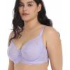 imageHSIA Minimizer Bra for Women  Plus Size Full Coverage Lace Bra with Underwire Non PaddedPurple