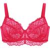 imageHSIA Minimizer Bra for Women  Plus Size Full Coverage Lace Bra with Underwire Non PaddedRaspberry Red